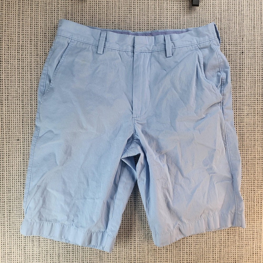J.Crew Shorts Mens‎ 30 Light Blue Chino Flat Front Cotton Casual Summer Bermuda